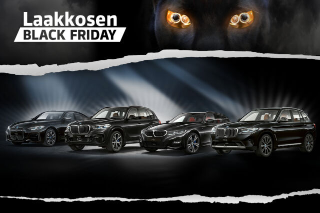 BMW-malleja Black Friday eduin BMW Yksityisleasingilla 3.12. asti.